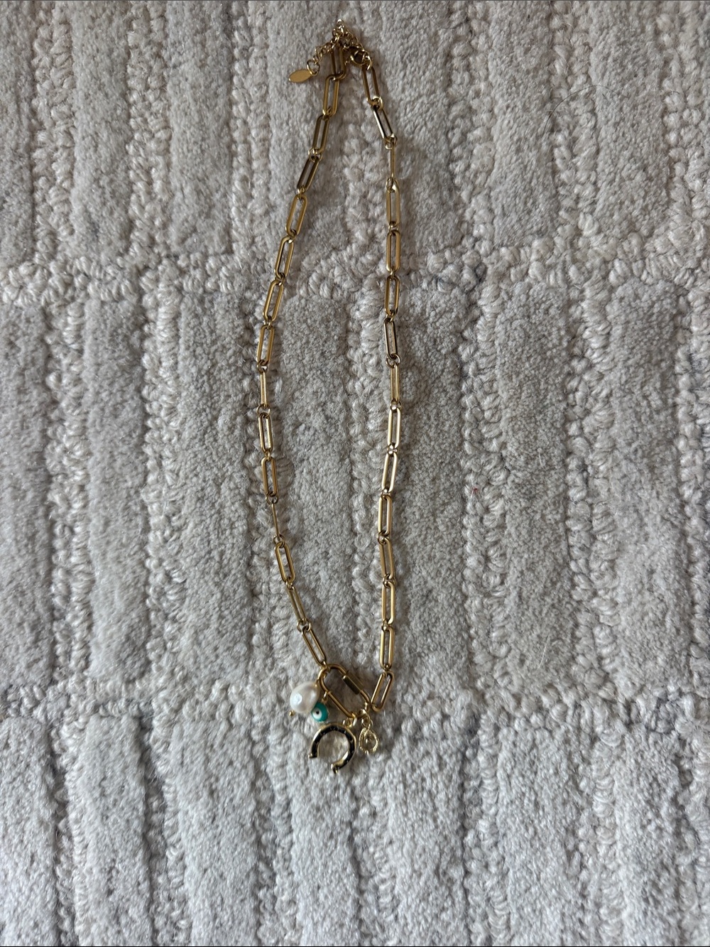Paperclip charm necklace